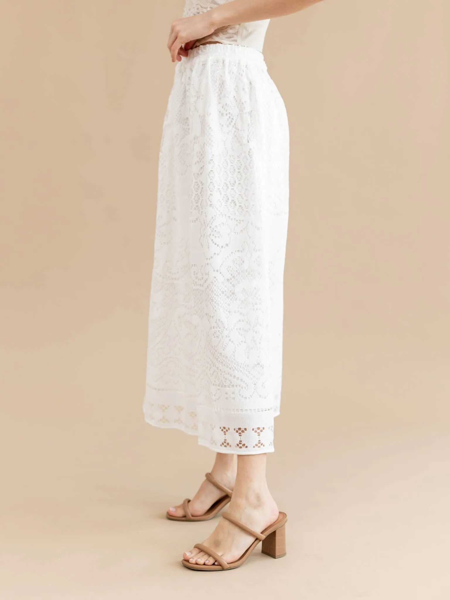 Current Air Elastic Waist Midi Skirt