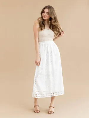 Current Air Elastic Waist Midi Skirt