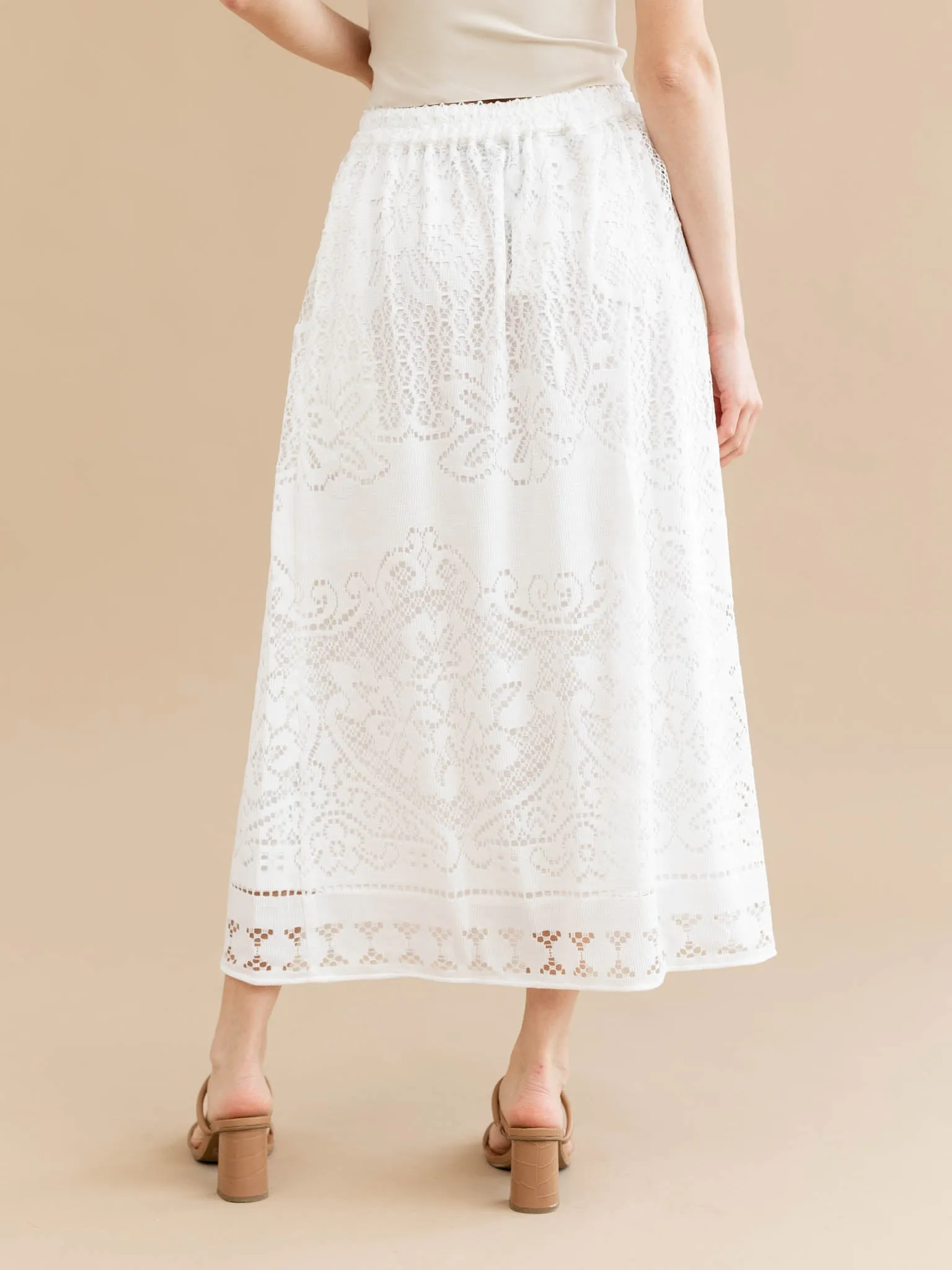 Current Air Elastic Waist Midi Skirt