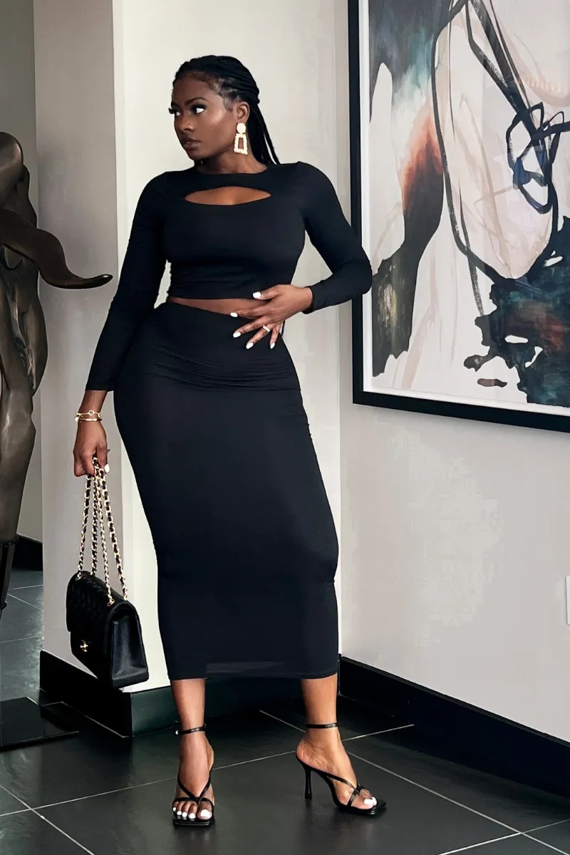 CURVY KARMA MIDI | SKIRT