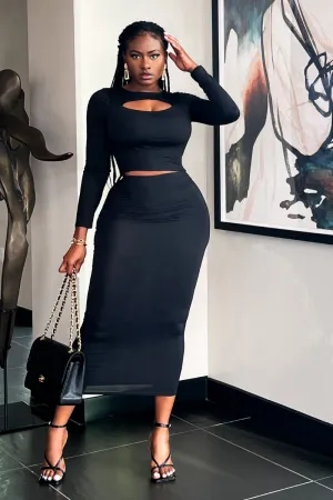 CURVY KARMA MIDI | SKIRT