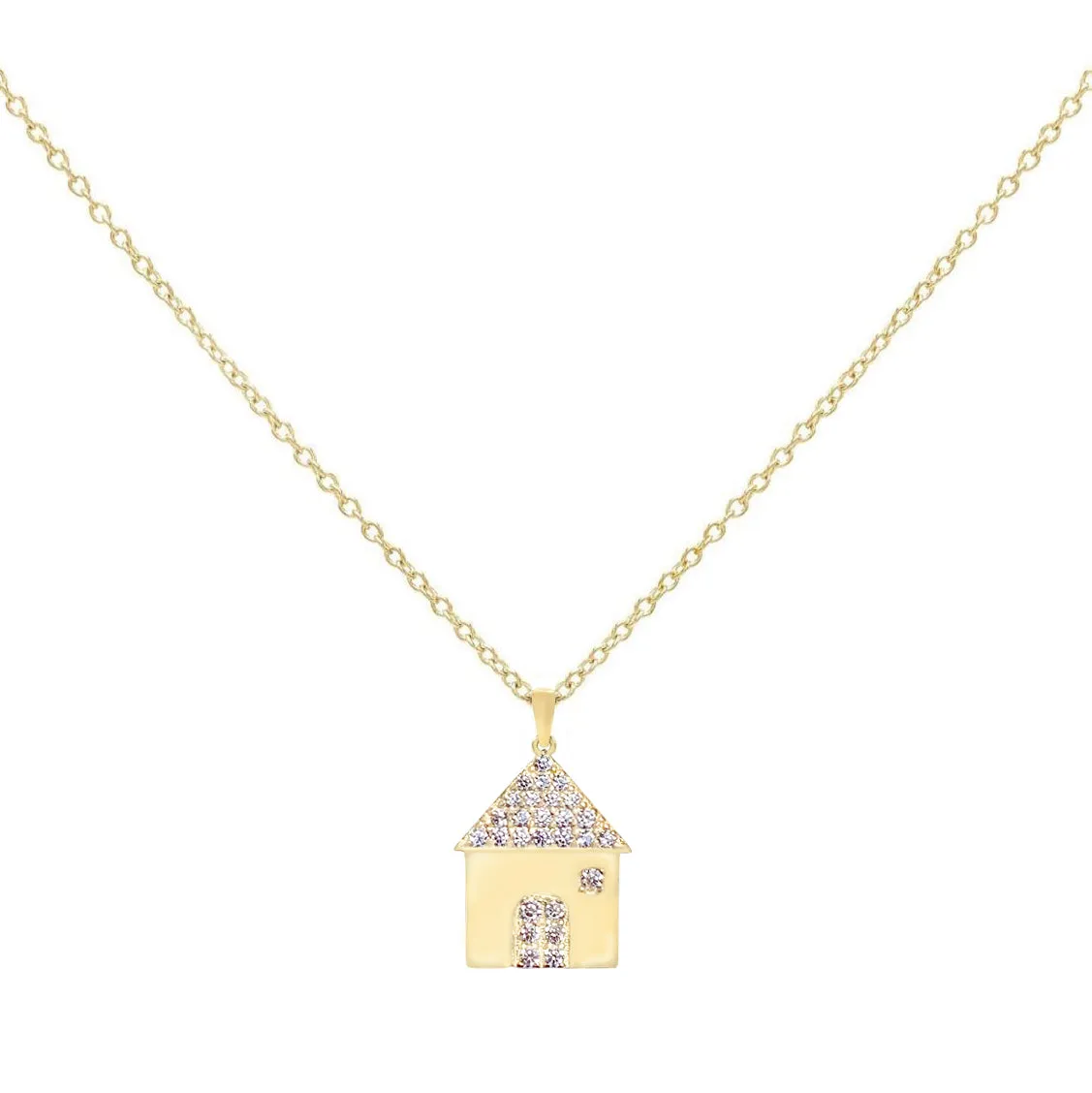 CZ House Necklace