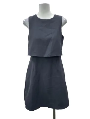 Dark Grey Sabrina Neckline Peplum Dress