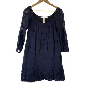 Diane von Furstenberg Madis Embroidered Cutout Babydoll Dress