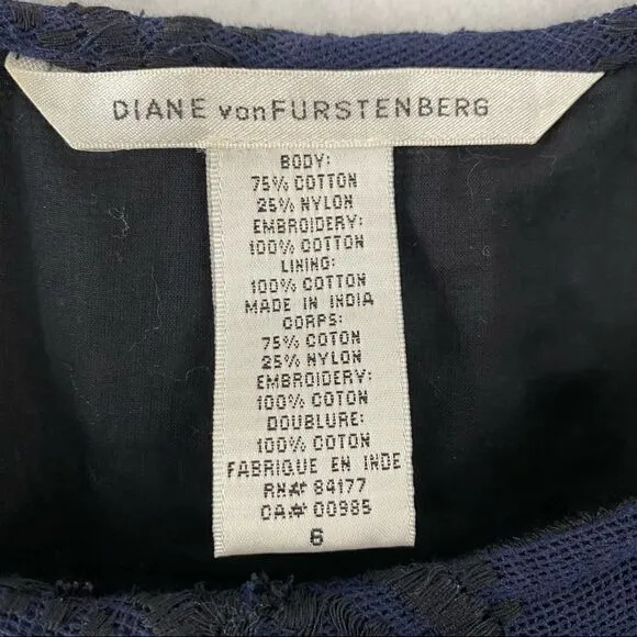 Diane von Furstenberg Madis Embroidered Cutout Babydoll Dress