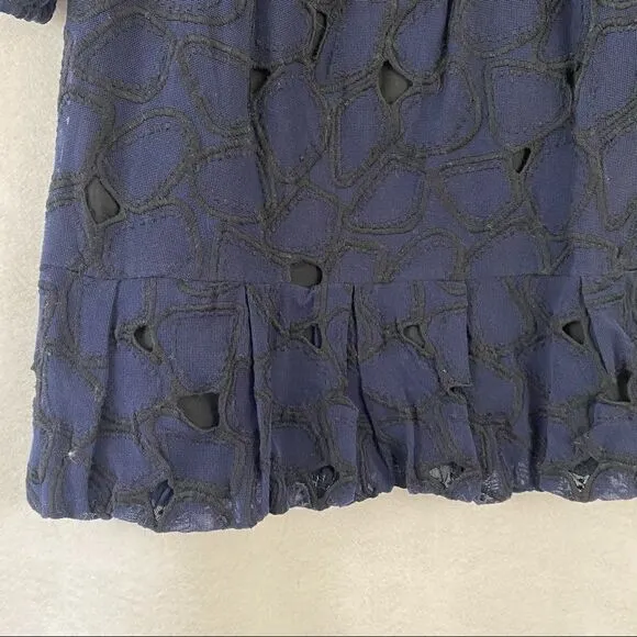 Diane von Furstenberg Madis Embroidered Cutout Babydoll Dress
