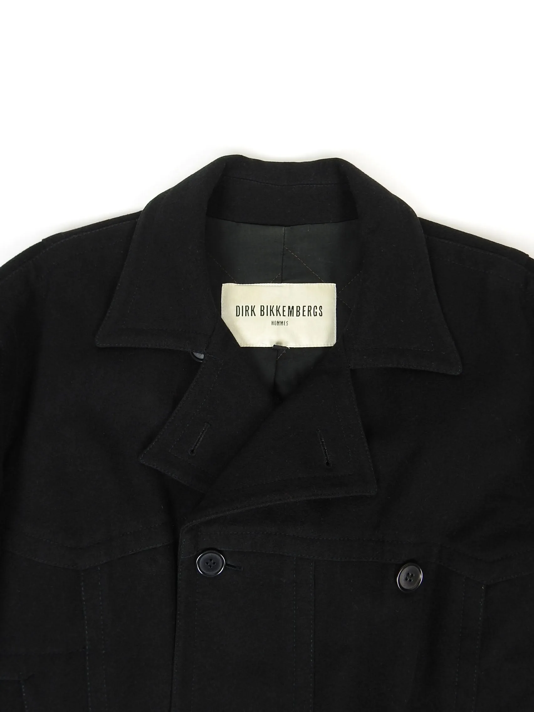 Dirk Bikkembergs Wool Double Breasted Coat Size 50