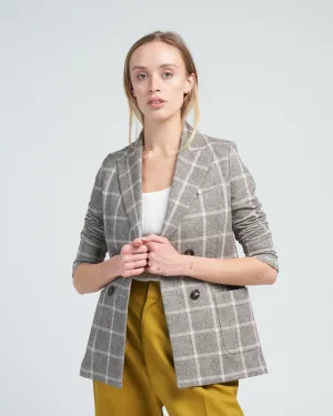 double breasted plaid jacket