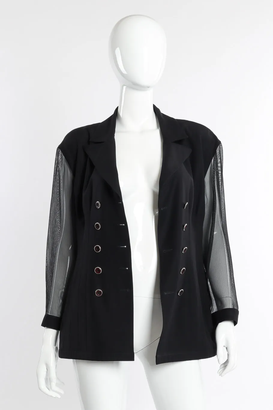 Double Breasted Sheer Jacket