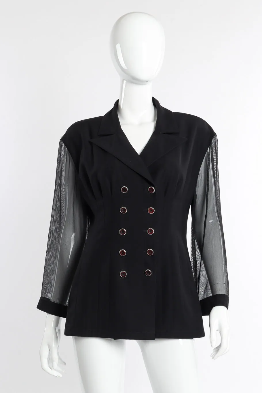 Double Breasted Sheer Jacket