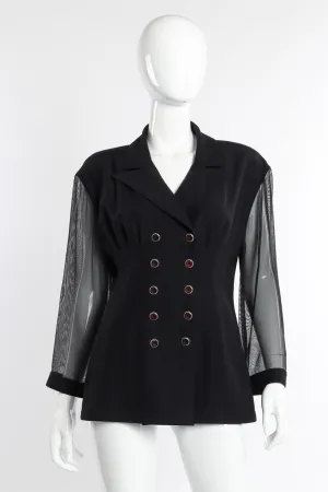 Double Breasted Sheer Jacket