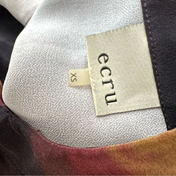 Ecru Silk Mini Shift Dress| Size XS