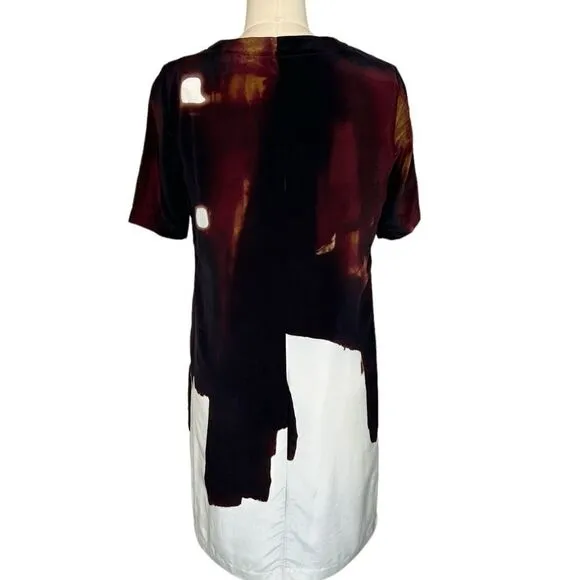 Ecru Silk Mini Shift Dress| Size XS