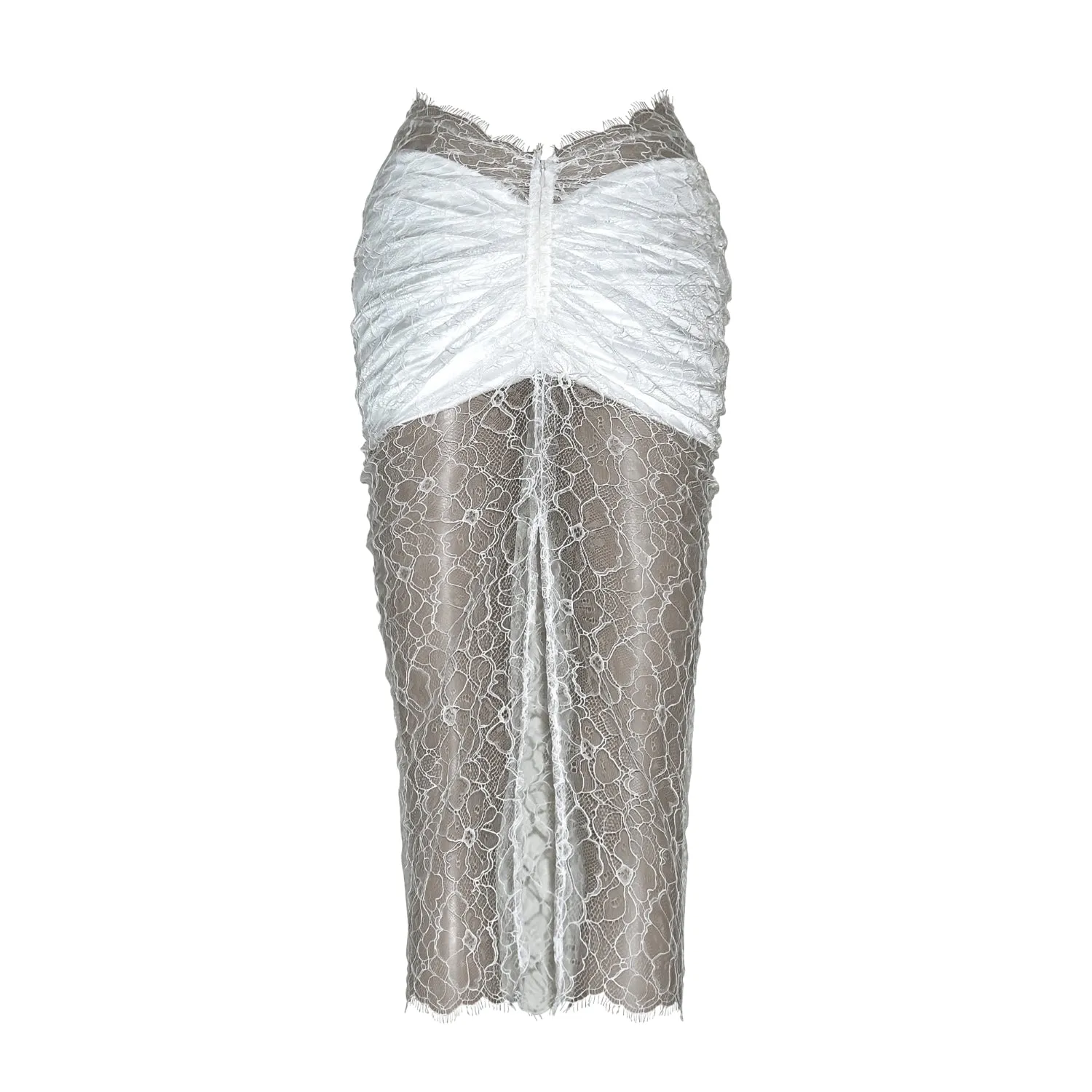 Eden Sheer Lace Midi Skirt