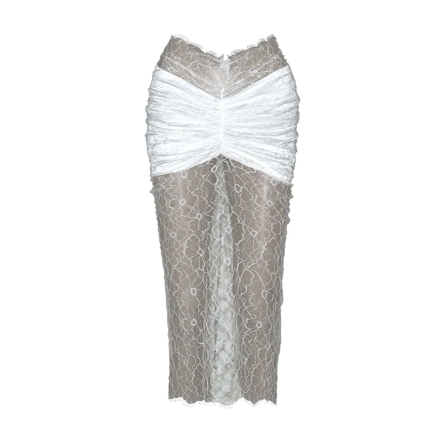 Eden Sheer Lace Midi Skirt