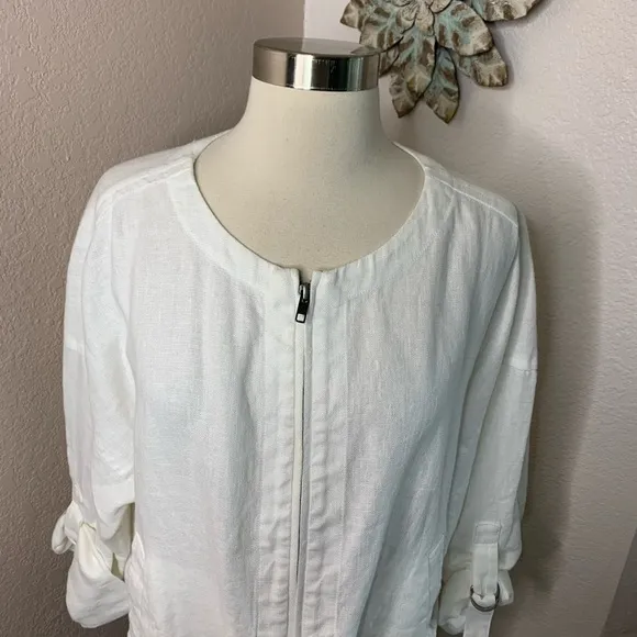 Eileen Fisher 100% Organic Linen Jacket Blazer