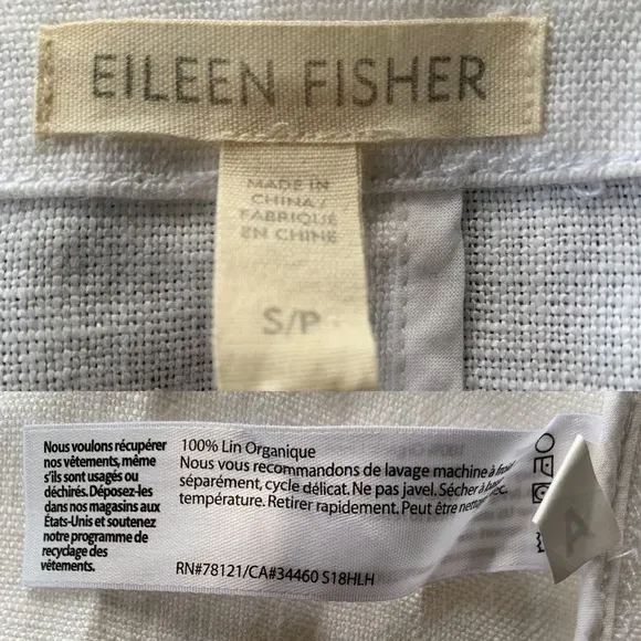 Eileen Fisher 100% Organic Linen Jacket Blazer