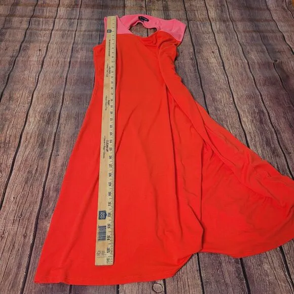 Eileen Fisher Dress Womens S Firefly Square Neck Shift Knee Length Back Cut Out