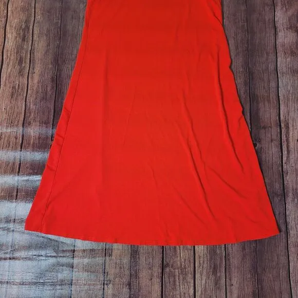 Eileen Fisher Dress Womens S Firefly Square Neck Shift Knee Length Back Cut Out
