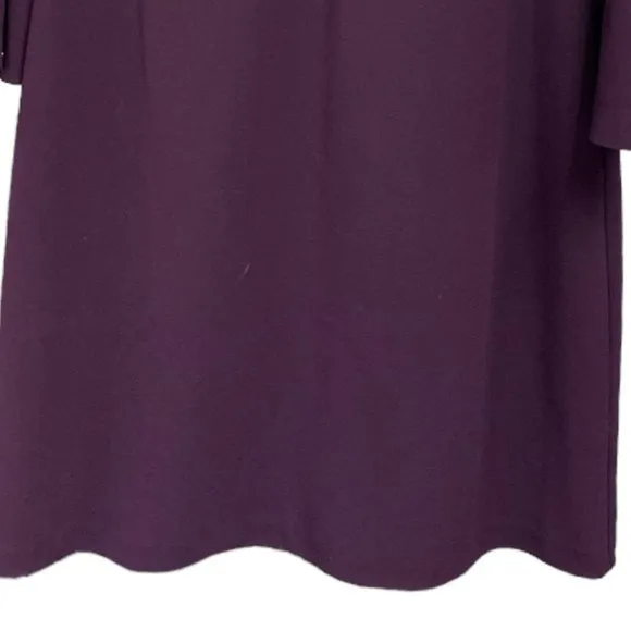 Eliza J Purple Bell Sleeve Choker Night Out Shift Dress