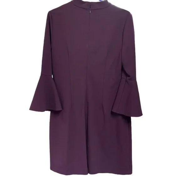 Eliza J Purple Bell Sleeve Choker Night Out Shift Dress