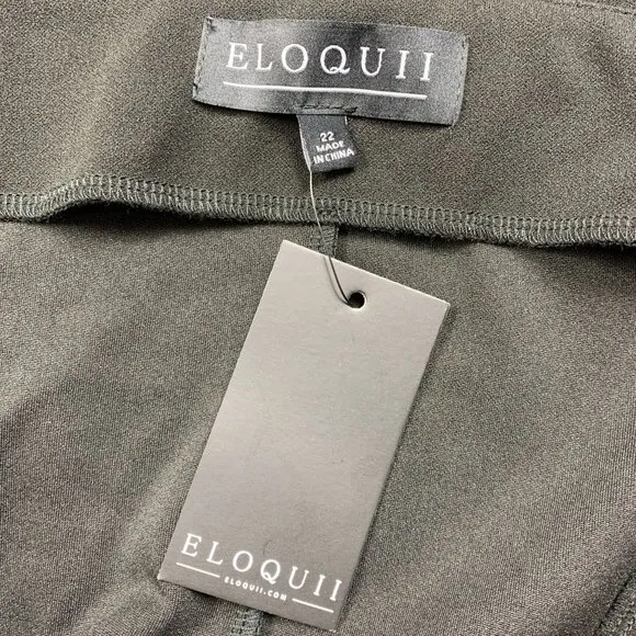 ELOQUII black 22 Skirt NWT Midi Career Stretch Plus