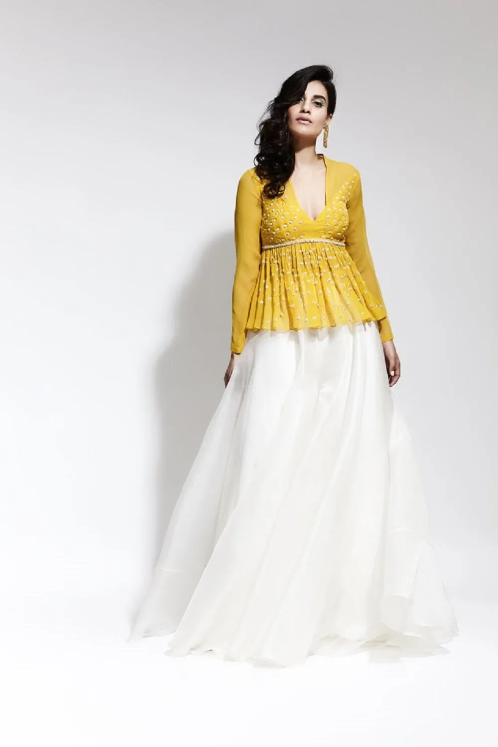 Embellished Peplum with Sharara