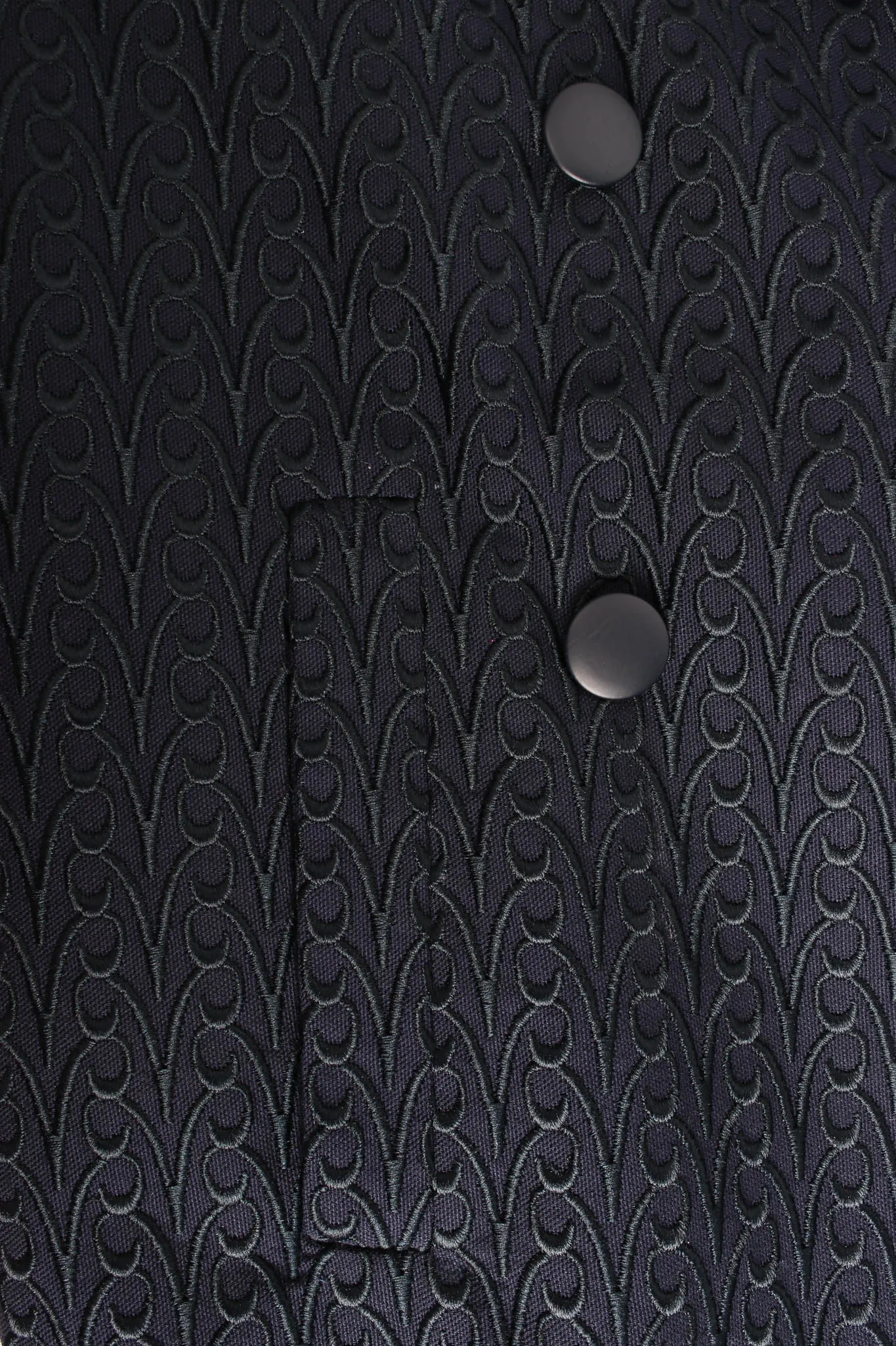 Embroidered Swirl Double Breasted Coat