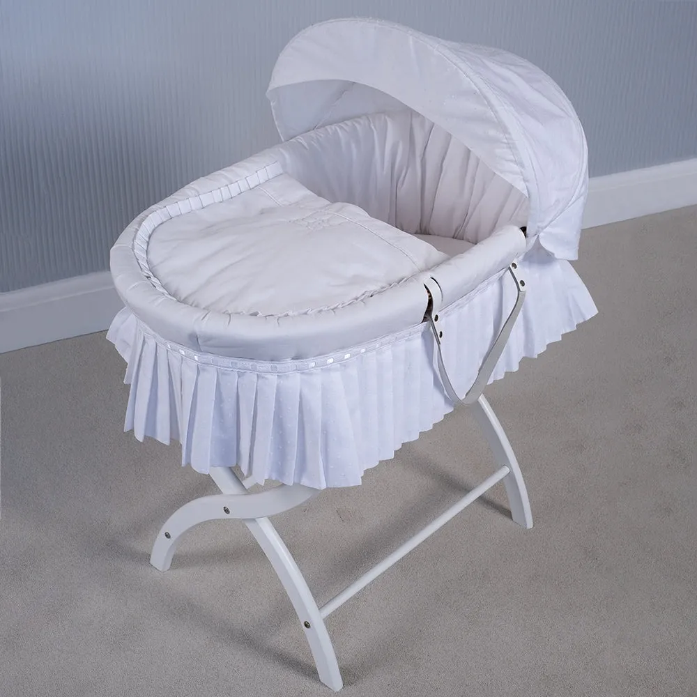 Emile et Rose Moses Basket, White