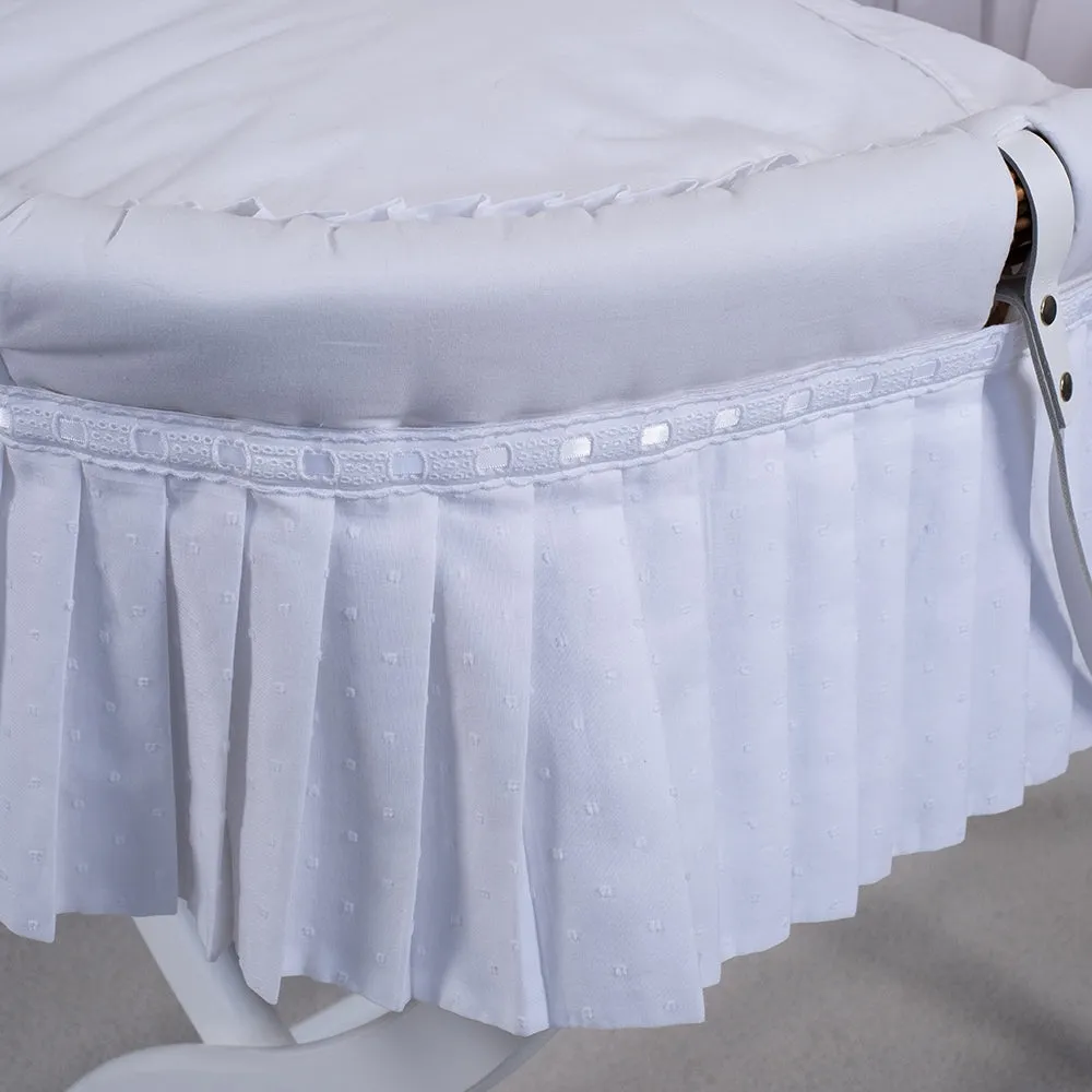 Emile et Rose Moses Basket, White