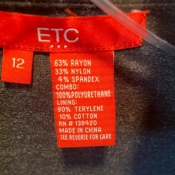 Etcetera NWT Sz 12 Dark Gray Full Zip Jacket.