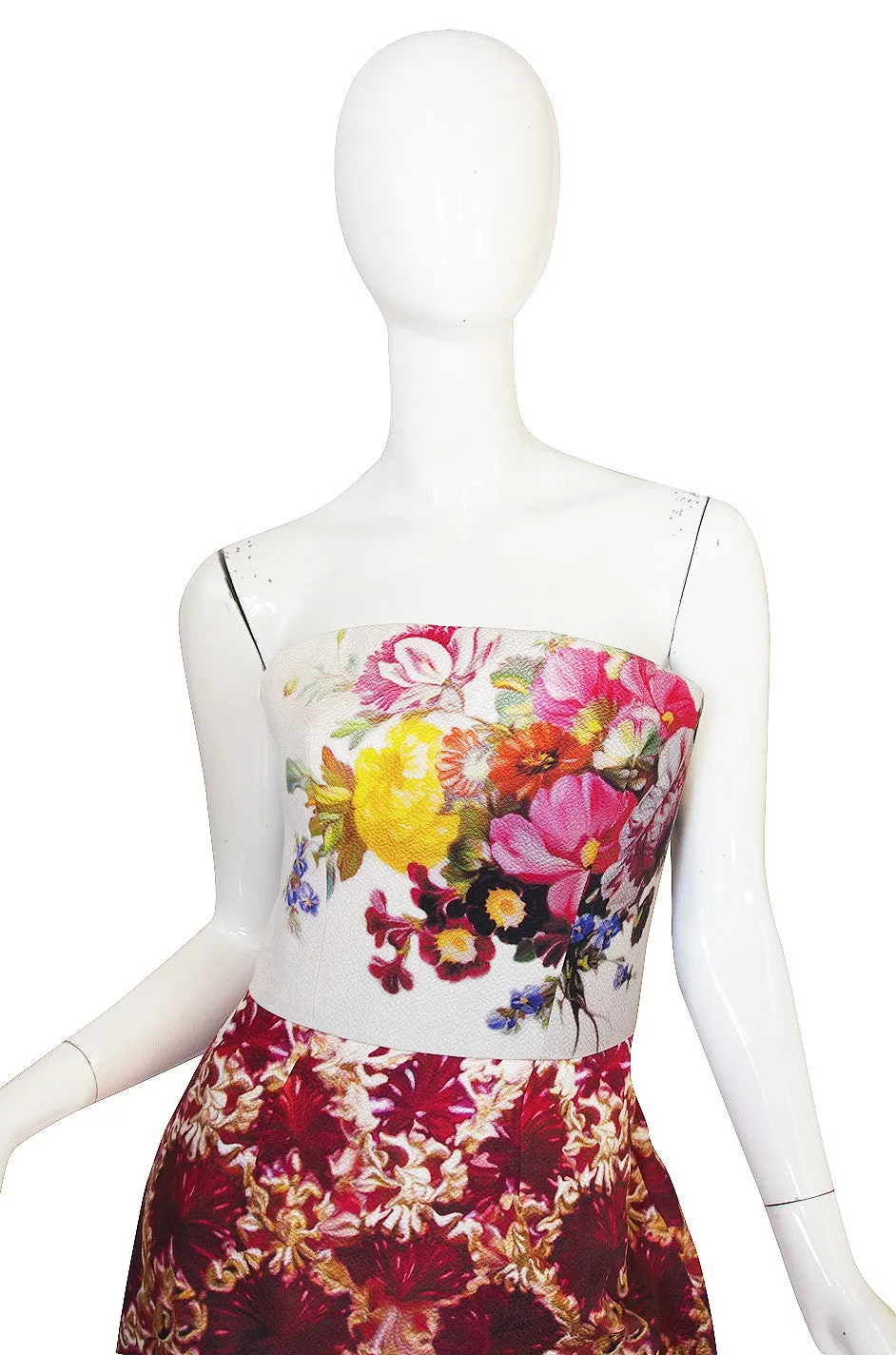 Fall 2011 Mary Katranzou Strapless Print Dress