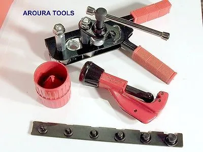 FLARING TOOL KIT - DOUBLE or SINGLE FLARE - PROFESSIONAL KIT - PL CASE-  NEW.