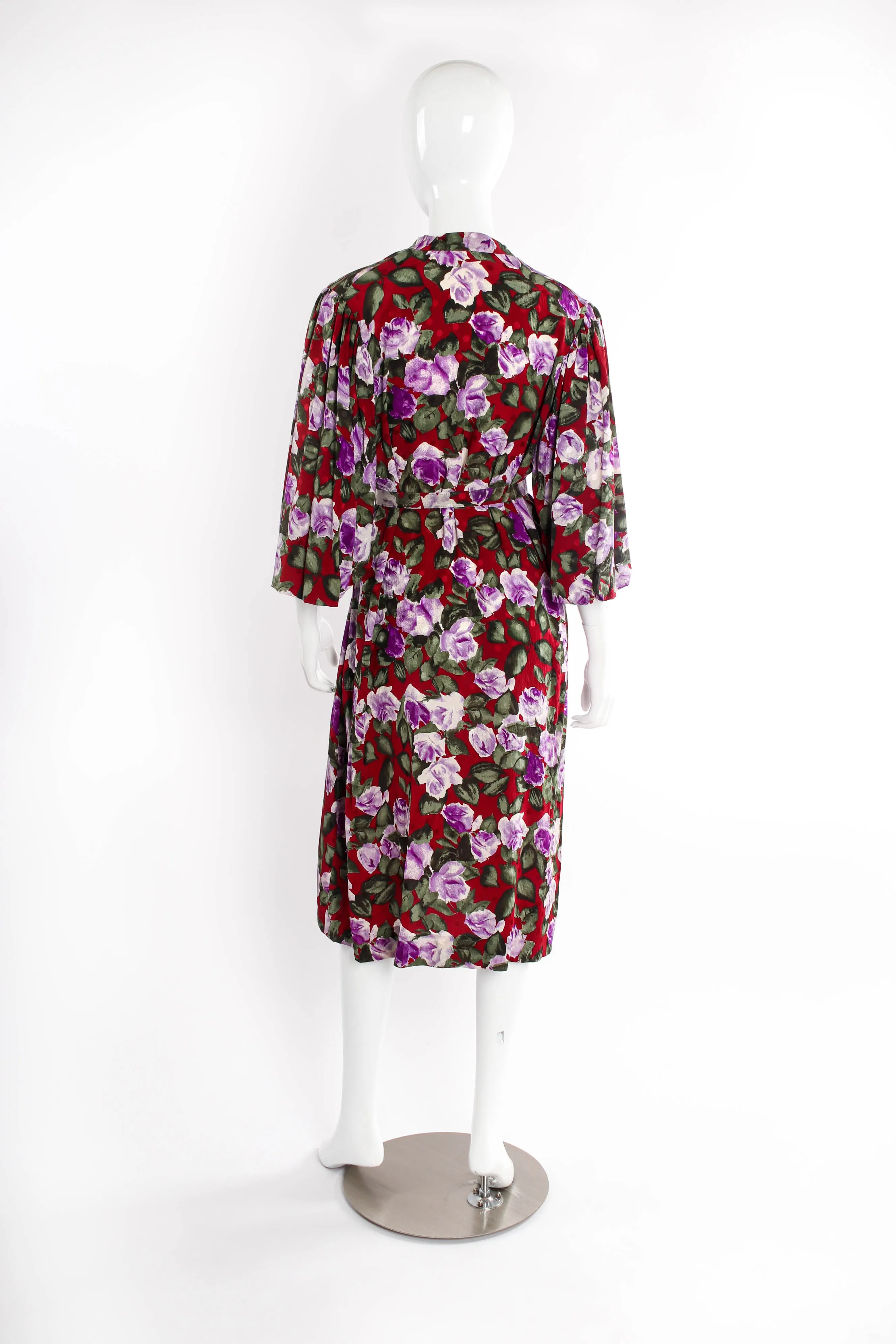 Floral Bubble Sleeve Shift Dress
