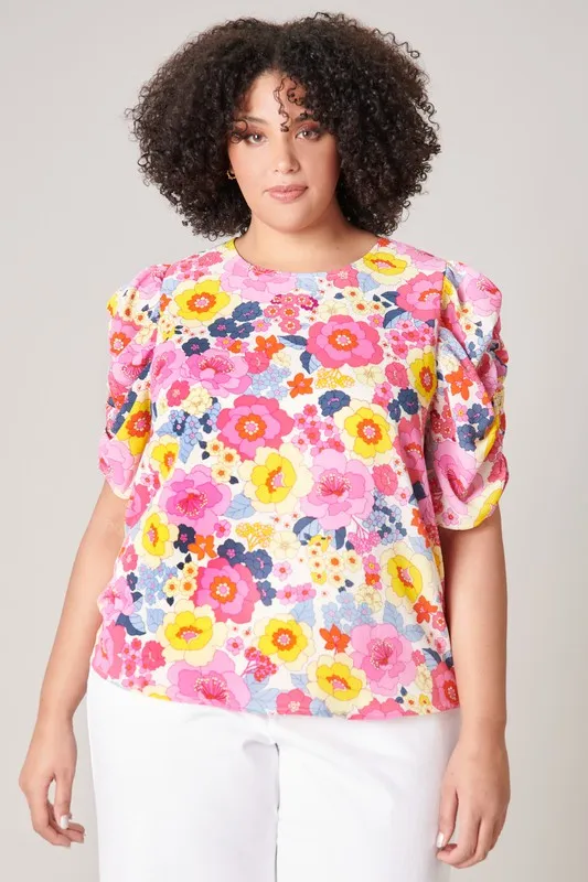 Floral Puff Sleeve Blouse