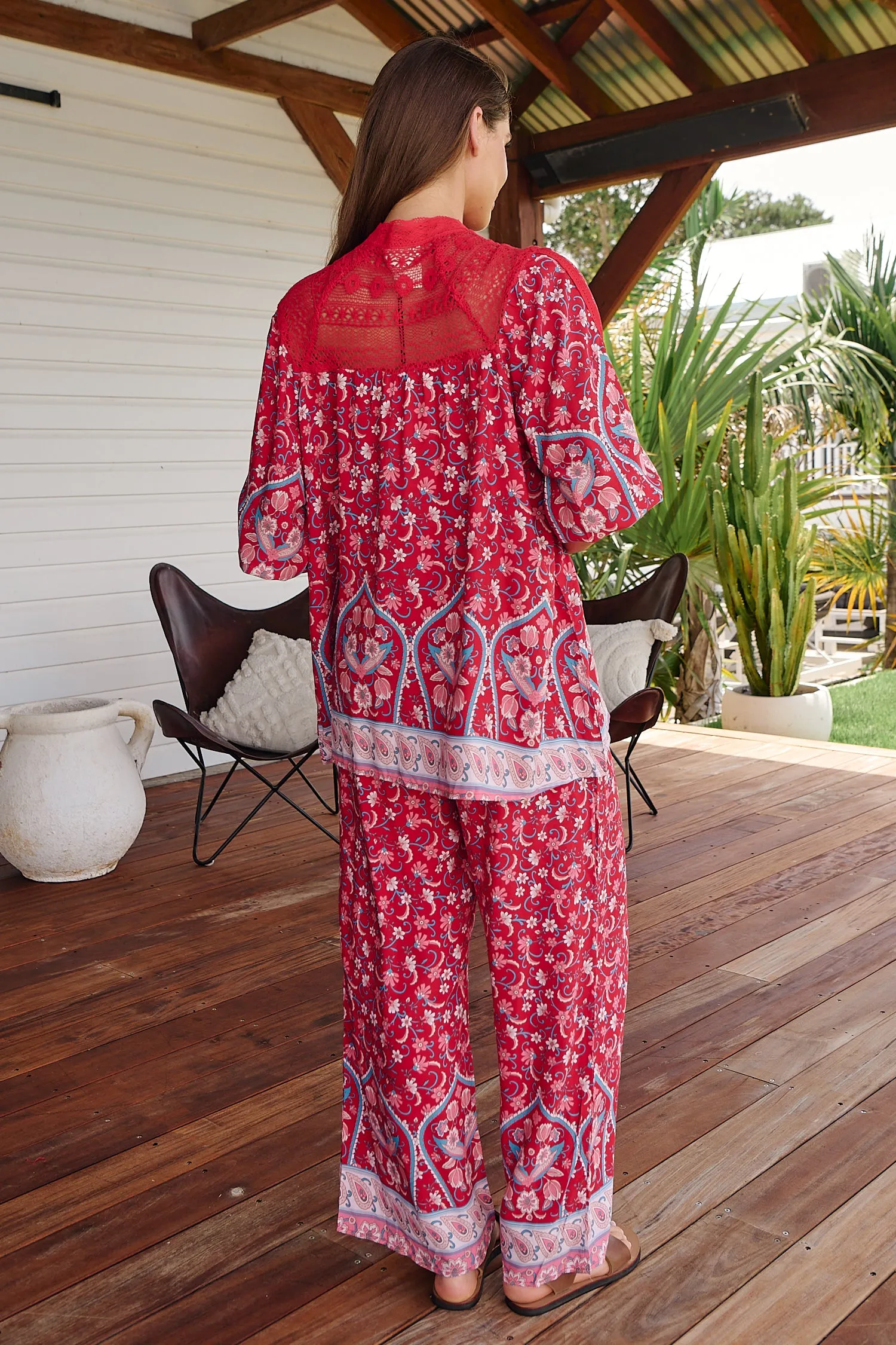 Florence Blouse - Ruby Rouge