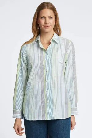 Foxcroft Boyfriend Seersucker Stripe Tunic