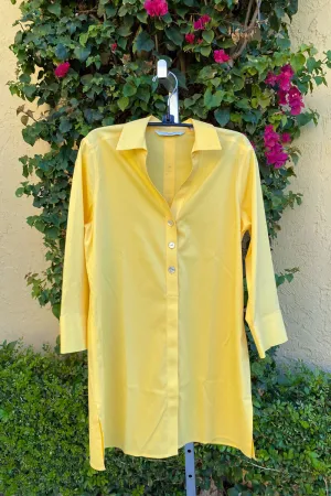 Foxcroft Pamela Essential Stretch Non-Iron Tunic in Banana