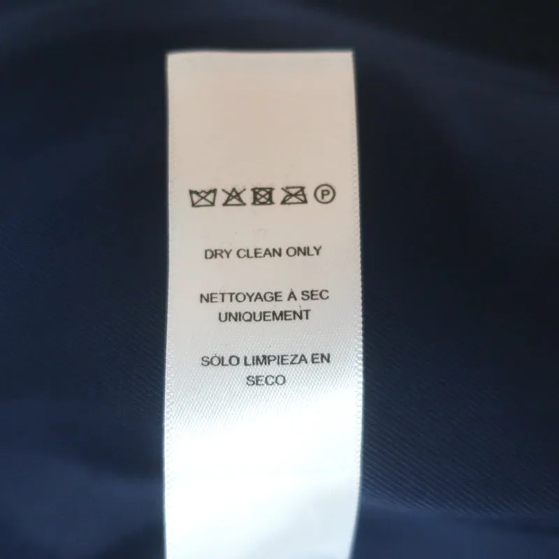 FRAME Oversized Raw Edge Blazer Navy Size Small Two-Button Jacket