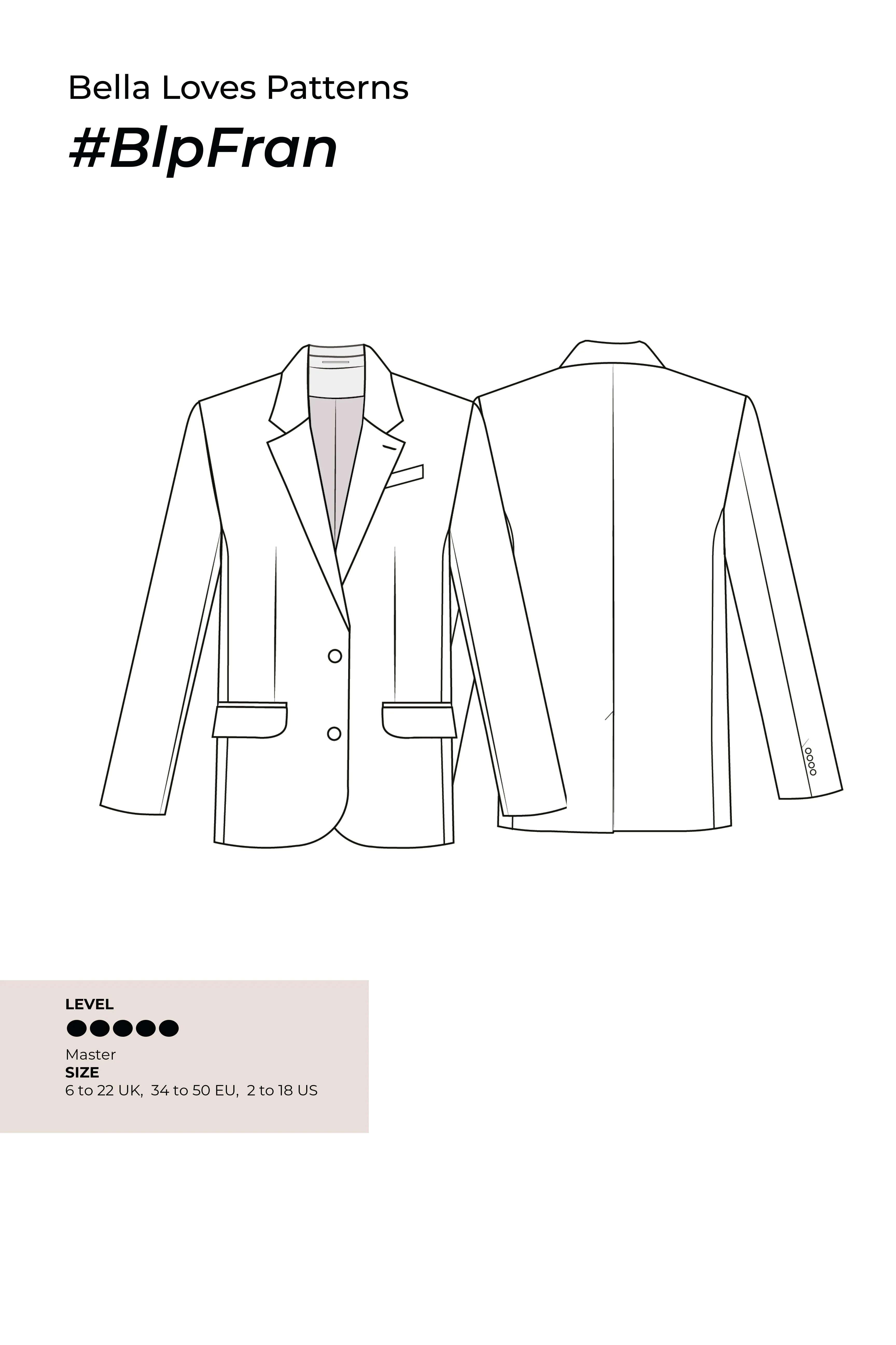 FRAN BLAZER – PDF SEWING PATTERN