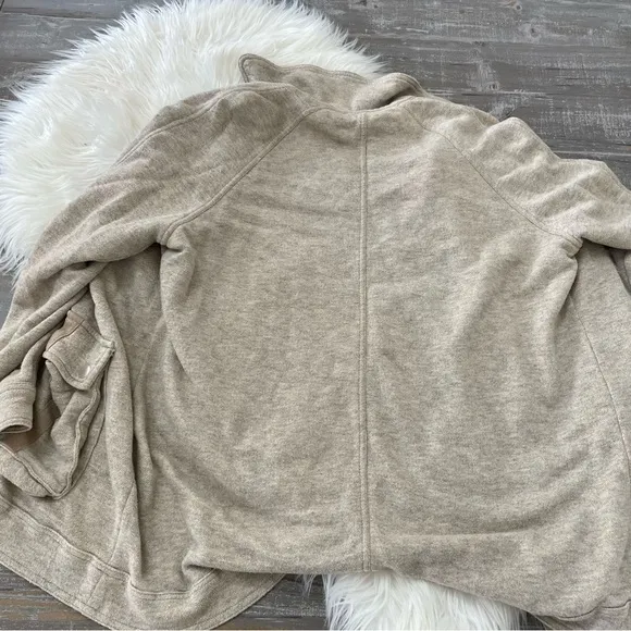 Free People Oversized Double Breasted Sweatshirt Jacket Shacket Pea Coat