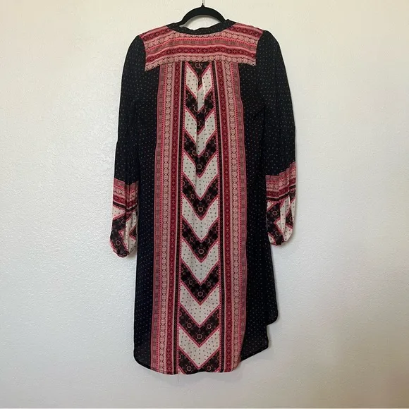 Free People Peacemaker Gypsy Hi Low Long Sleeve Dress Boho SZ XS