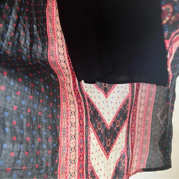 Free People Peacemaker Gypsy Hi Low Long Sleeve Dress Boho SZ XS
