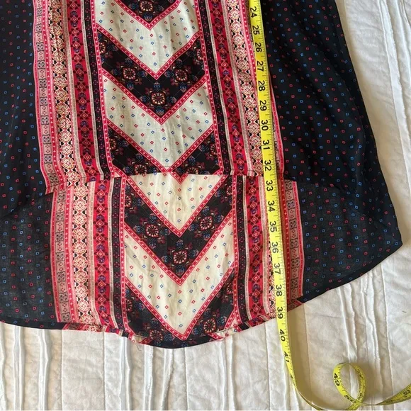 Free People Peacemaker Gypsy Hi Low Long Sleeve Dress Boho SZ XS