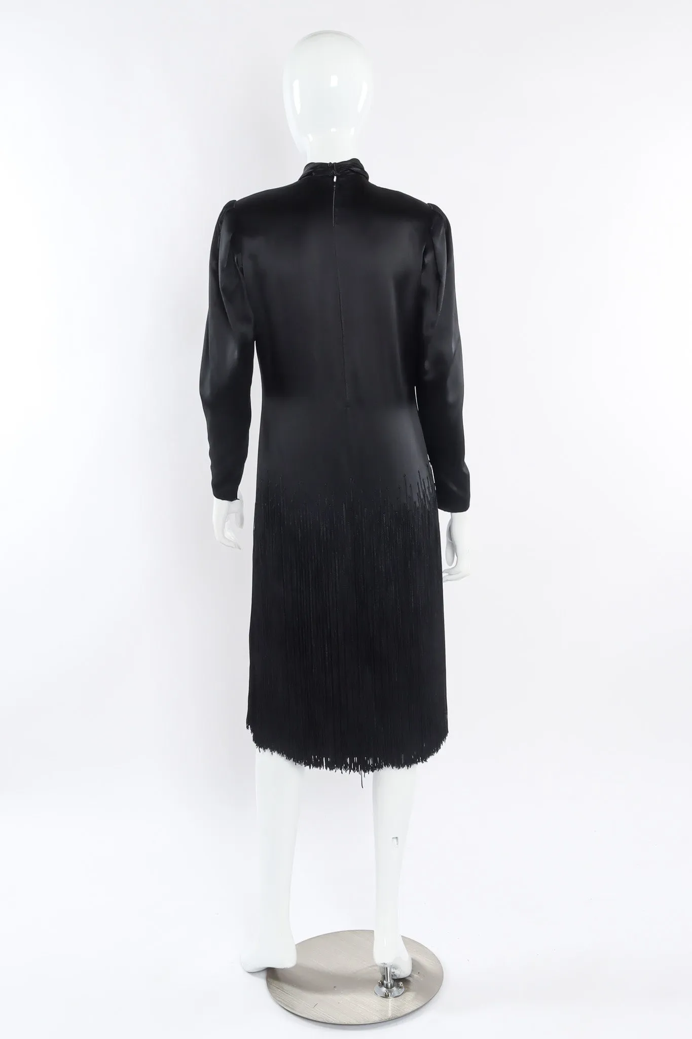 Fringe Silk Shift Dress