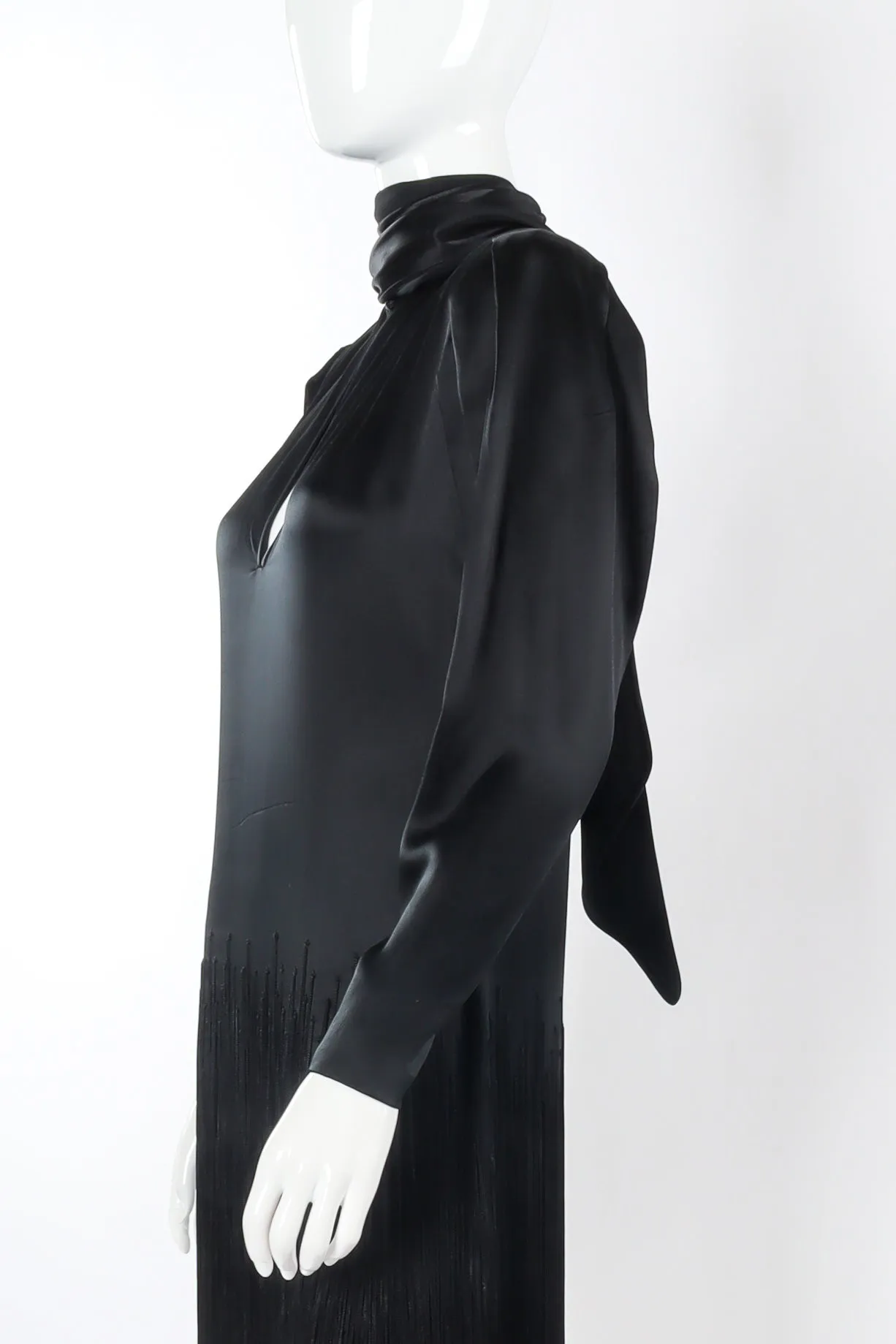 Fringe Silk Shift Dress