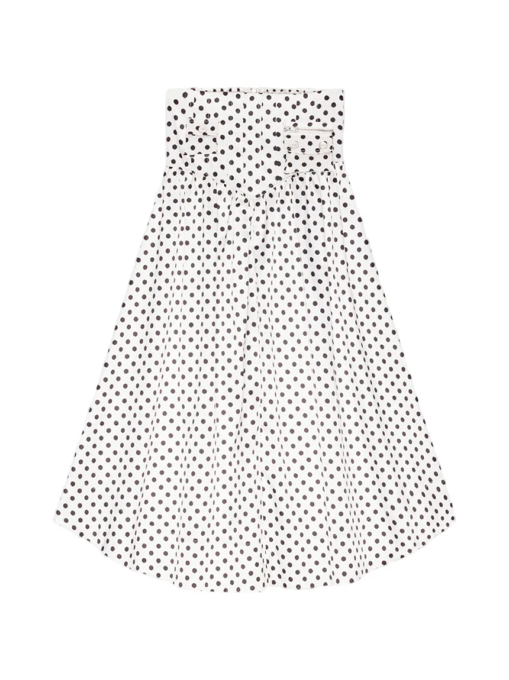 Ganni Printed Double Satin Long Pocket Skirt