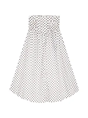Ganni Printed Double Satin Long Pocket Skirt