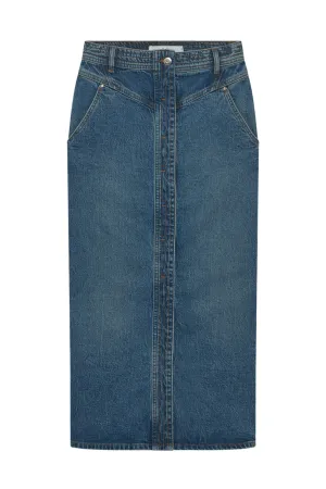 Garice Pencil Skirt | Denim Blue