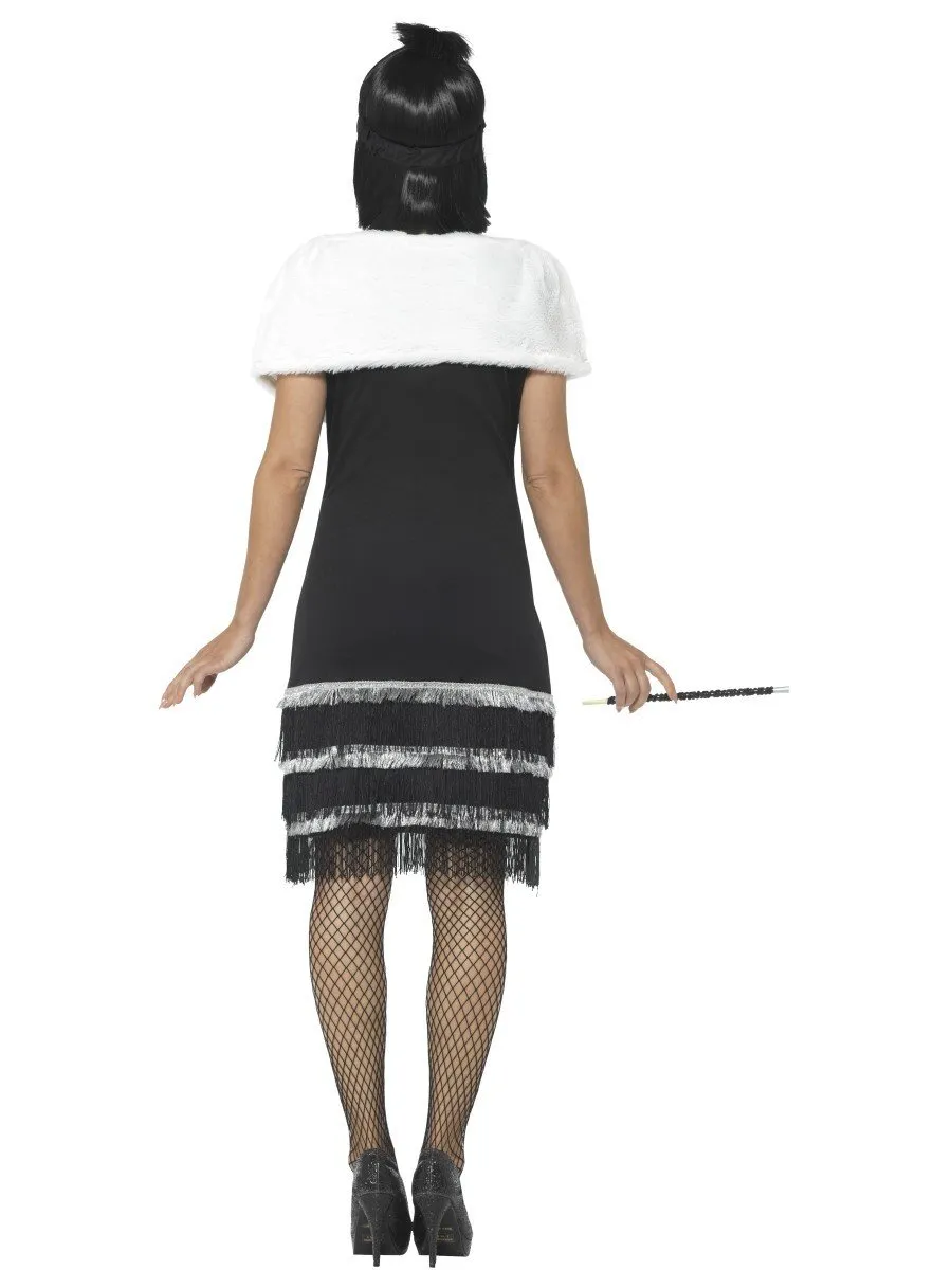 Gatsby Flapper 1920s Silver Fringed Women's Costume